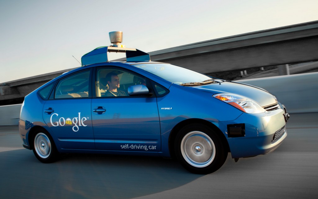 A self-driving Prius much like the one that took the Nevada road test.